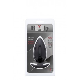 Чёрная анальная пробка BOOTYFUL ANAL PLUG MEDIUM BLACK - 9,8 см.