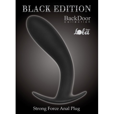 Чёрная анальная пробка Strong Force Anal Plug - 13,5 см.