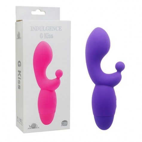 Фиолетовый вибратор INDULGENCE G Kiss - 16,5 см.