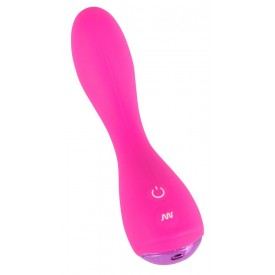 Розовый силиконовый вибратор G-Punkt-Vibrator - 16,7 см.